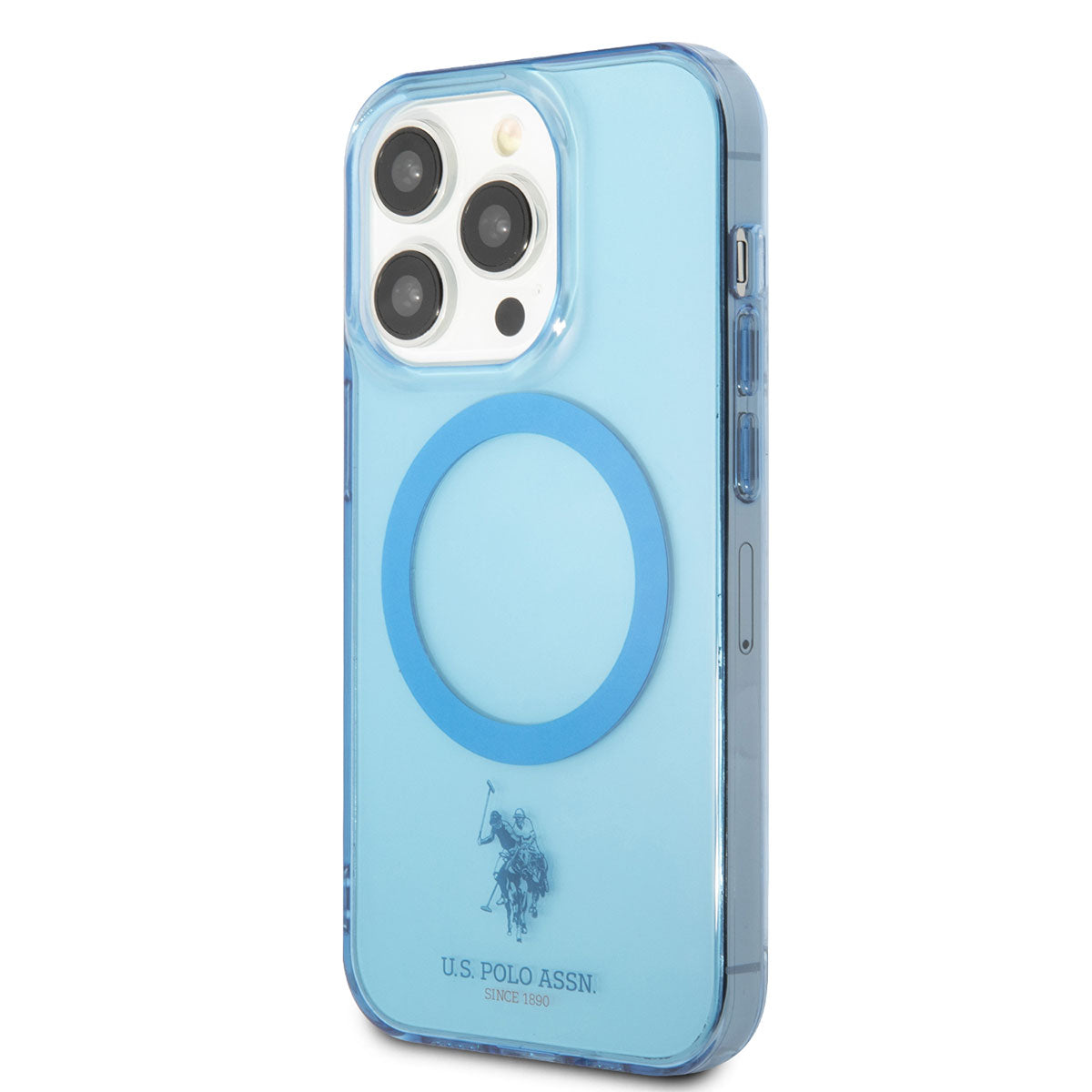 Apple iPhone 14 Pro Kılıf U.S. POLO ASSN. Magsafe Şarj Özellikli Transparan Tasarım Kapak Renksiz