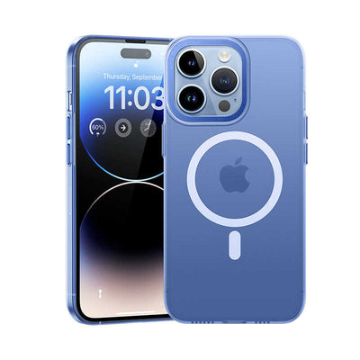 Apple iPhone 14 Pro Kılıf Wireless Şarj Destekli Benks Magnetik Haze Kapak Siyah