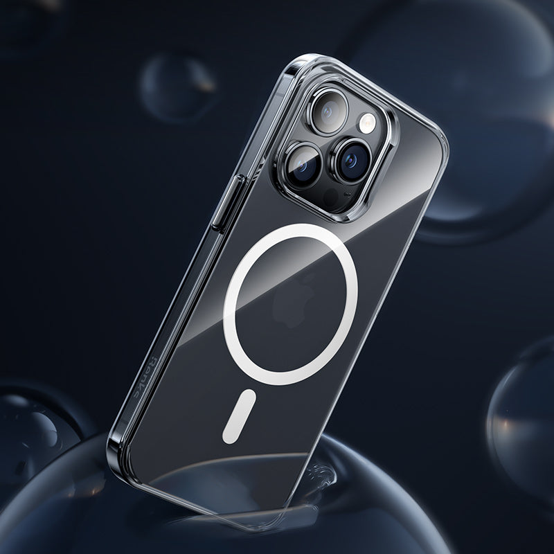 iPhone 14 Pro Kılıf Wireless Şarj Destekli Benks Yeni Magnetik Crystal PC Kılıf