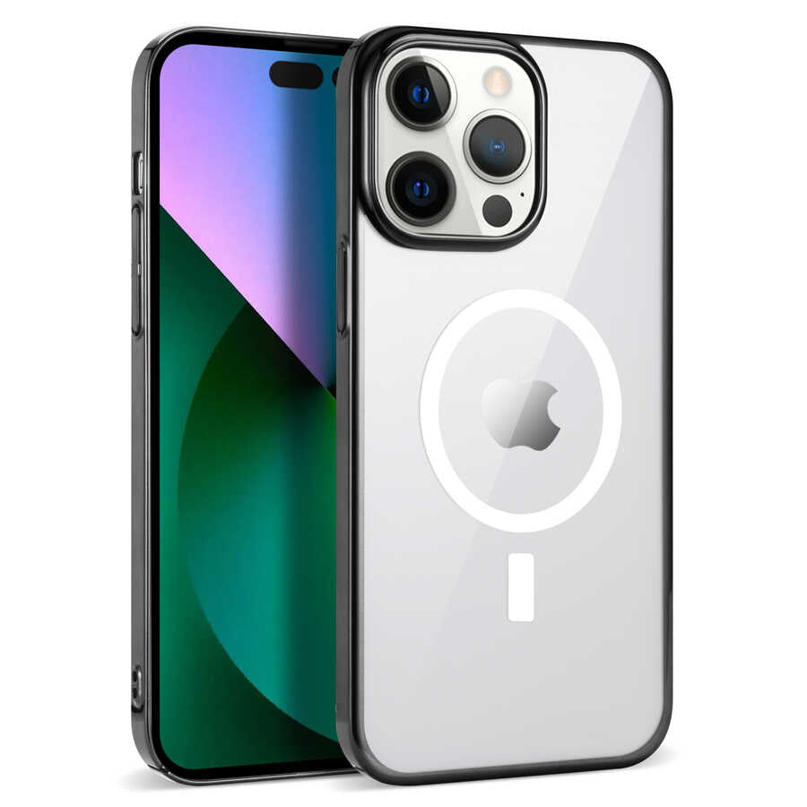 iPhone 14 Pro Kılıf Zore Wireless Şarj Özellikli Pixel M-safe Kılıf