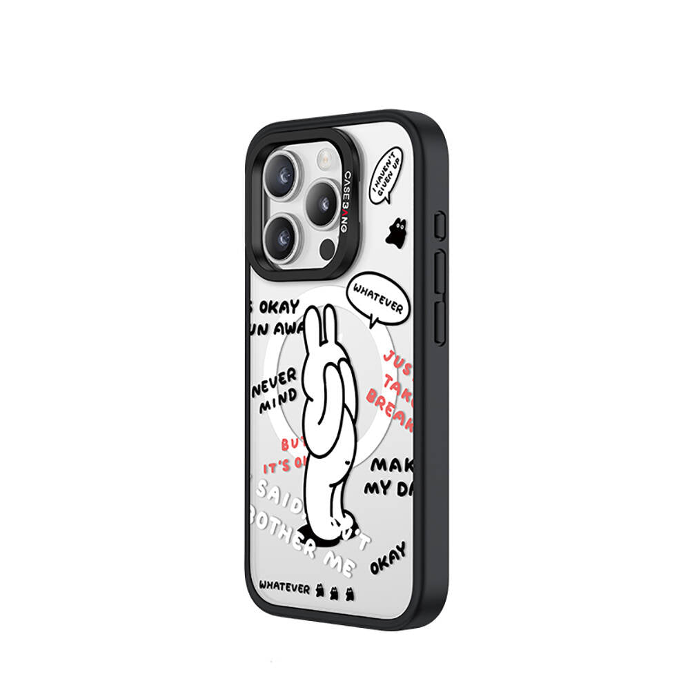 Apple iPhone 14 Pro Magsafe Şarj Özellikli Casebang Chill Out Serisi Mıknatıslı Arka Panel Siyah