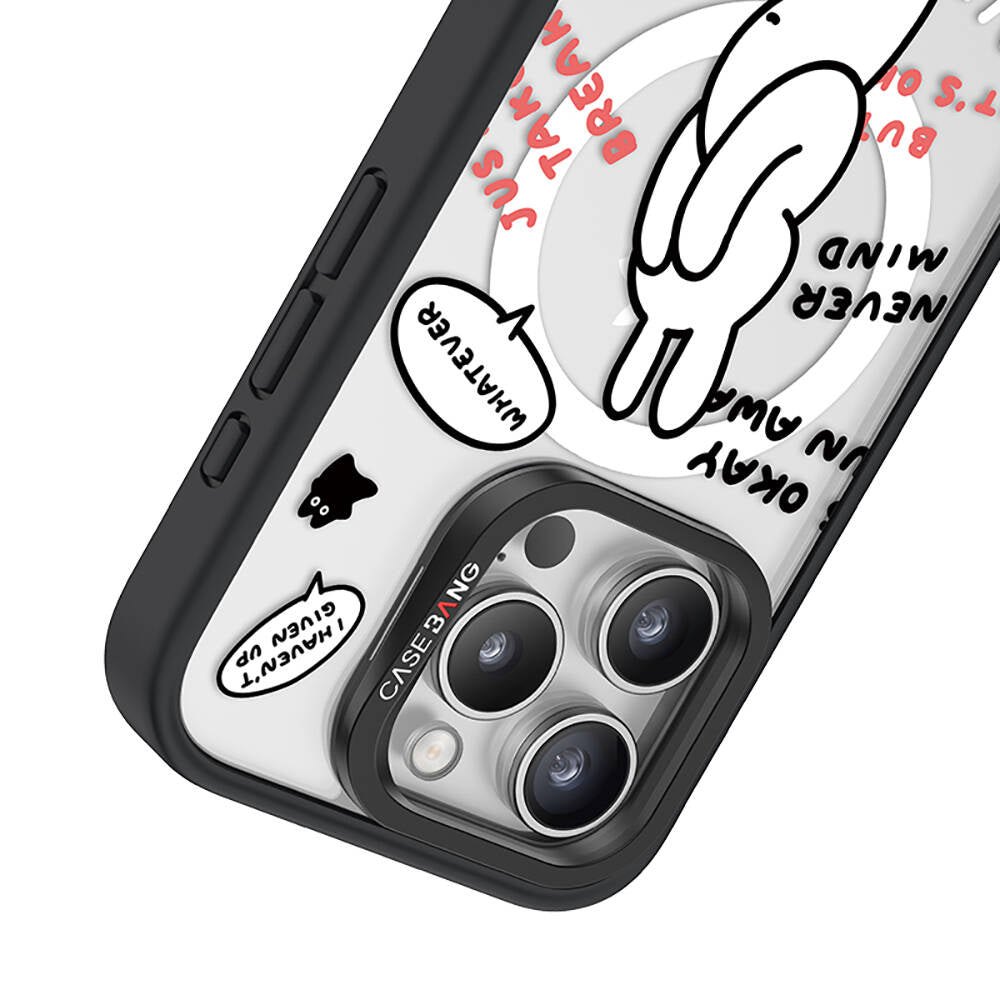 Apple iPhone 14 Pro Magsafe Şarj Özellikli Casebang Chill Out Serisi Mıknatıslı Arka Panel Siyah