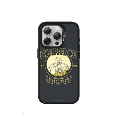 Apple iPhone 14 Pro Magsafe Şarj Özellikli Casebang Sesame Street Serisi Mıknatıslı Arka Panel Siyah