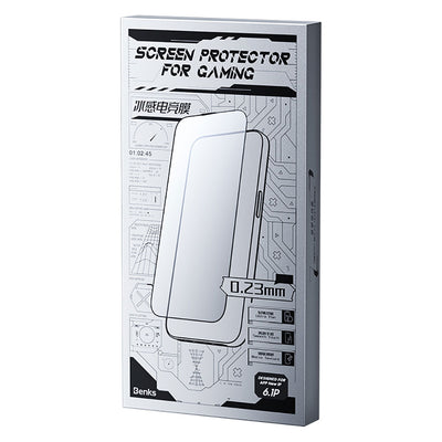 Apple iPhone 14 Pro Max Benks Gaming Anti-Dust Toz Önleyici Mat Cam Ekran Koruyucu Siyah
