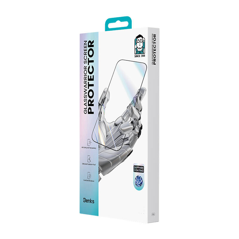 iPhone 14 Pro Max Benks Glass Warrior Safir Coating 0.3mm Cam Ekran Koruyucu + Kolay Uygulama Aparatı