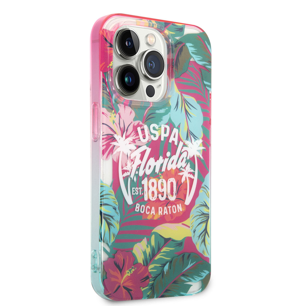 iPhone 14 Pro Max Case U.S. Polo Assn. Color Leaf Printed Design Cover