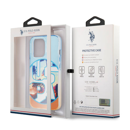 iPhone 14 Pro Max Case U.S. Polo Assn. Color Leaf Printed Design Cover