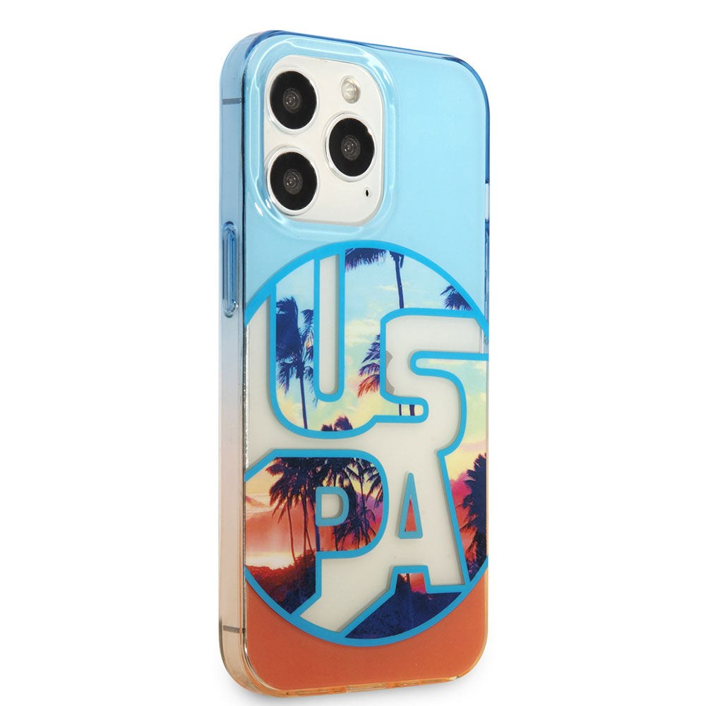Apple iPhone 14 Pro Max Case U.S. Polo Assn. Color Leaf Printed Design Cover Turuncu