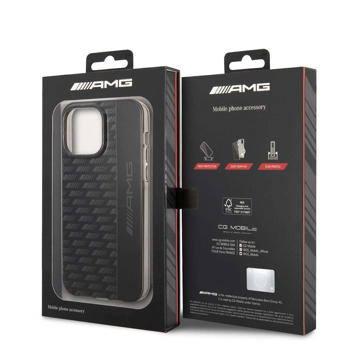 Apple iPhone 14 Pro Max Kılıf AMG Frosted Buzlu PC Karbon Dizayn Kapak Siyah