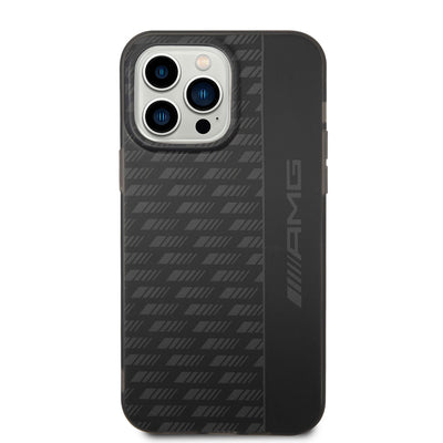 Apple iPhone 14 Pro Max Kılıf AMG Frosted Buzlu PC Karbon Dizayn Kapak Siyah