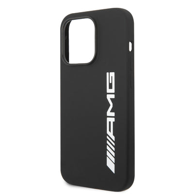 Apple iPhone 14 Pro Max Kılıf AMG Magsafe Şarj Özellikli Büyük Logo Dizayn Kapak Siyah