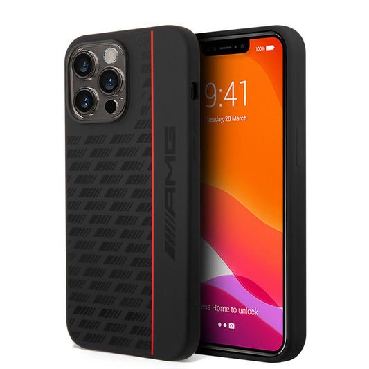 iPhone 14 Pro Max Kılıf AMG M-safe Şarj Özellikli Liquid Silikon Karbon Dizayn Kılıf