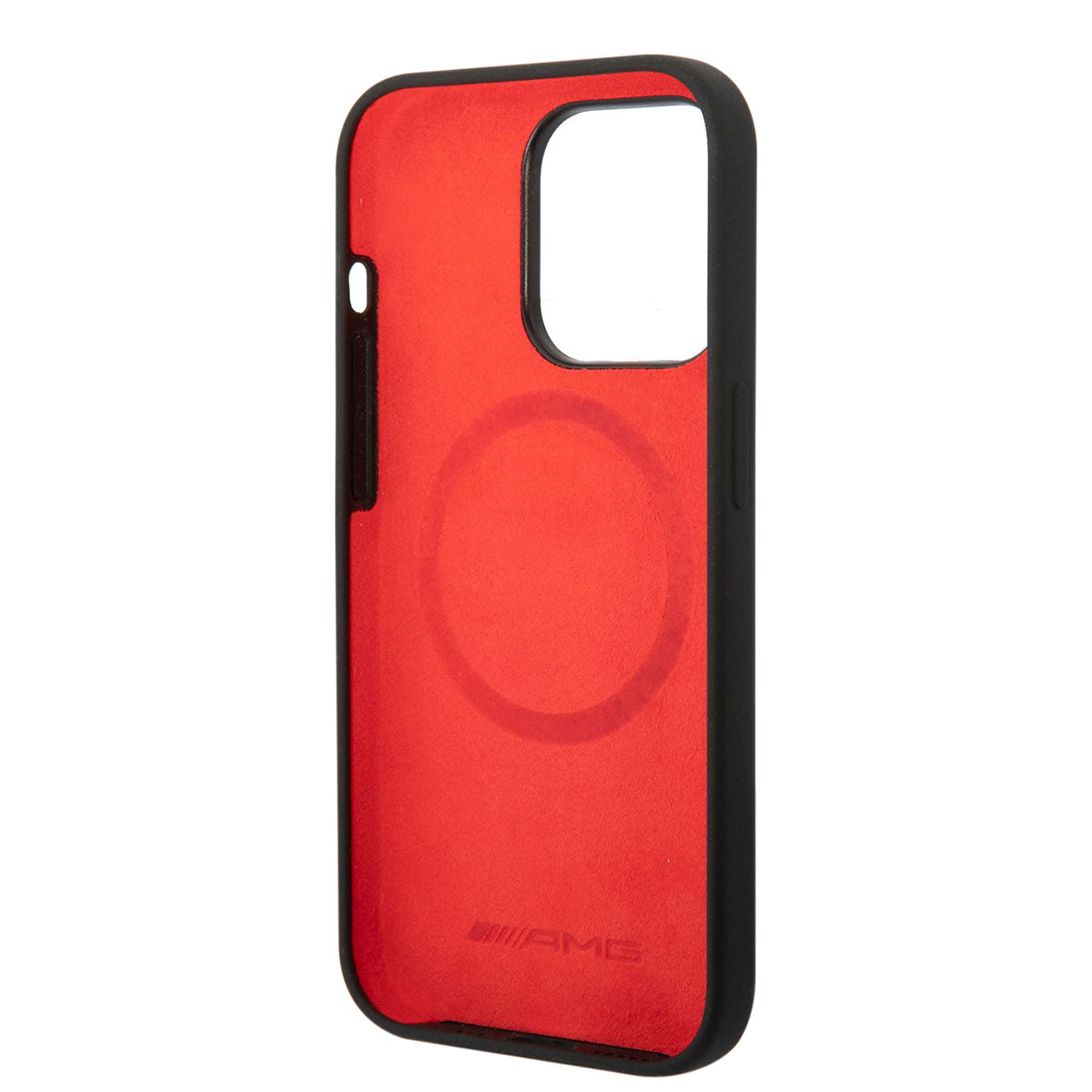 Apple iPhone 14 Pro Max Kılıf AMG Magsafe Şarj Özellikli Liquid Silikon Karbon Dizayn Kapak Siyah