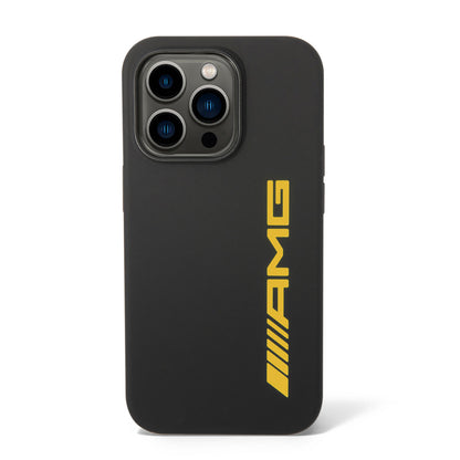 iPhone 14 Pro Max Kılıf AMG Silikon Büyük Sarı Logo Dizayn Kılıf