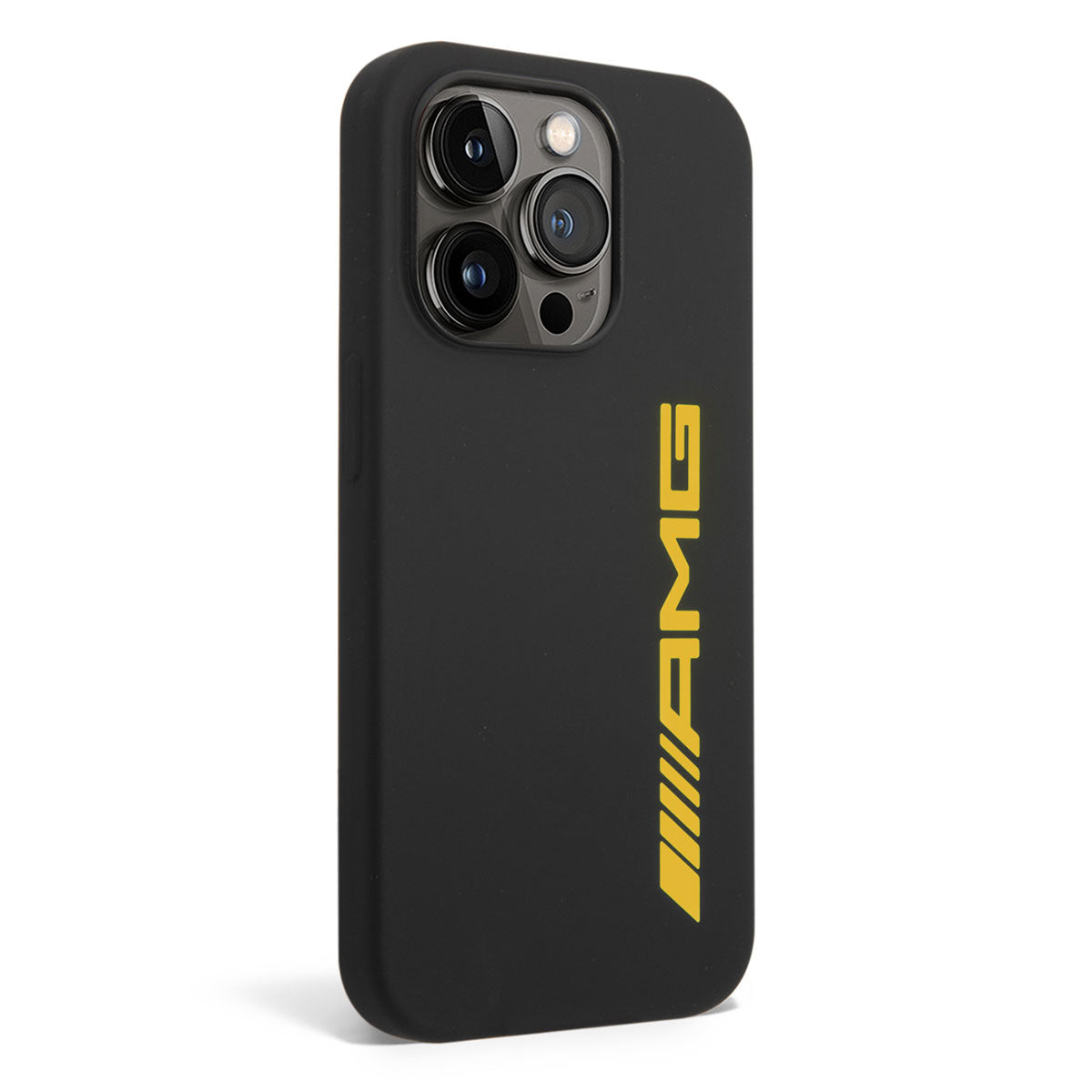 iPhone 14 Pro Max Kılıf AMG Silikon Büyük Sarı Logo Dizayn Kılıf