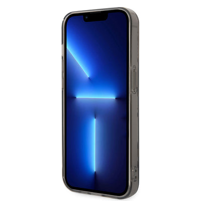 Apple iPhone 14 Pro Max Kılıf AMG Transparan Grafik Dizayn Kapak Siyah-Kırmızı