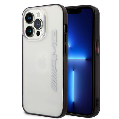 Apple iPhone 14 Pro Max Kılıf AMG Transparan Siyah Çerçeve Dizayn Kapak Şeffaf-Siyah