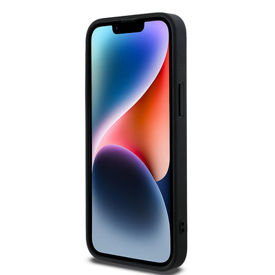 Apple iPhone 14 Pro Max Kılıf Aston Martin Orjinal Lisanslı M-safe Şarj Özellikli PU Deri Alonso 14 Baskılı Kapak Siyah