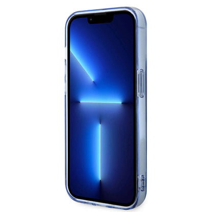 iPhone 14 Pro Max Kılıf BMW M-safe Şarj Özellikli Transparan Tricolor Stripes Orjinal Lisanslı Kılıf