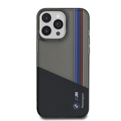 iPhone 14 Pro Max Kılıf BMW Orjinal Lisanslı Yarı Transparan M Dizayn Çizgili Kılıf
