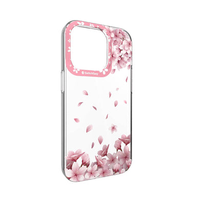 Apple iPhone 14 Pro Max Kılıf Çift IMD Baskılı Lisanslı Switcheasy Artist Sakura Kapak Pembe