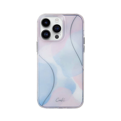 Apple iPhone 14 Pro Max Kılıf Dalgalı Çizgi Desenli Coehl Palette Kapak Lila