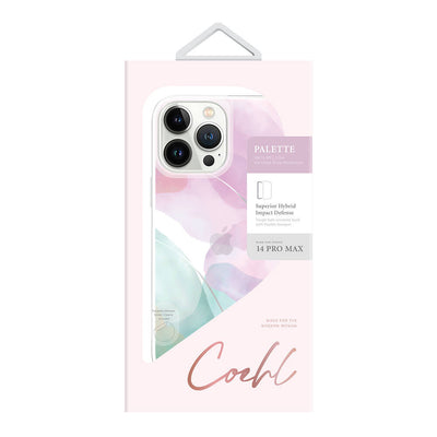 Apple iPhone 14 Pro Max Kılıf Dalgalı Çizgi Desenli Coehl Palette Kapak Lila