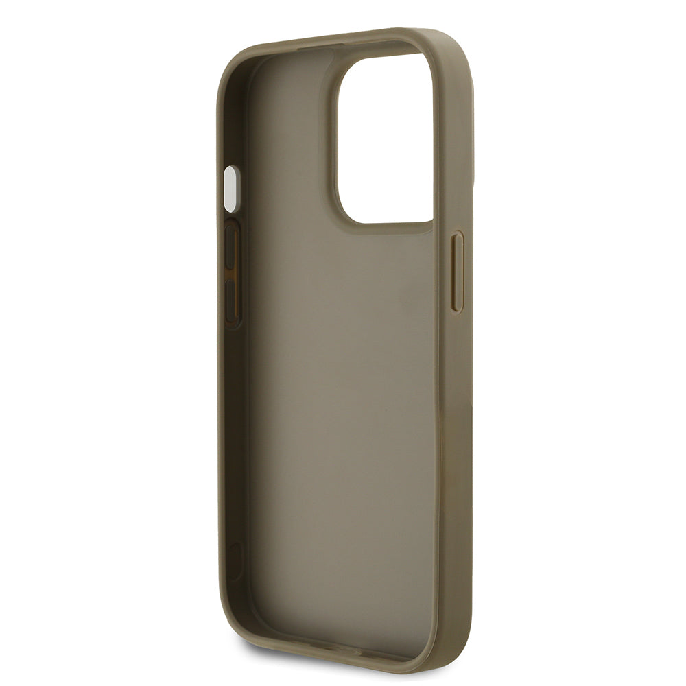 iPhone 14 Pro Max Kılıf DKNY Orjinal Lisanslı Taşlı DKNY Yazılı Metalik Rhinestones PU Deri Kılıf