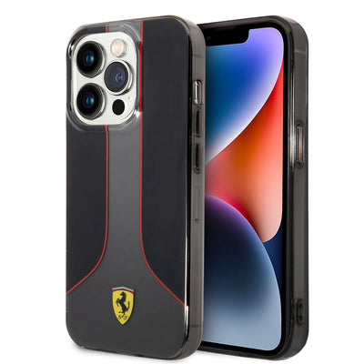 Apple iPhone 14 Pro Max Kılıf Ferrari Gradient Baskılı Dizayn Kapak Kırmızı