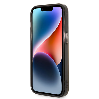 Apple iPhone 14 Pro Max Kılıf Ferrari Magsafe Şarj Özellikli Yarı Transparan Dizayn Kapak Siyah