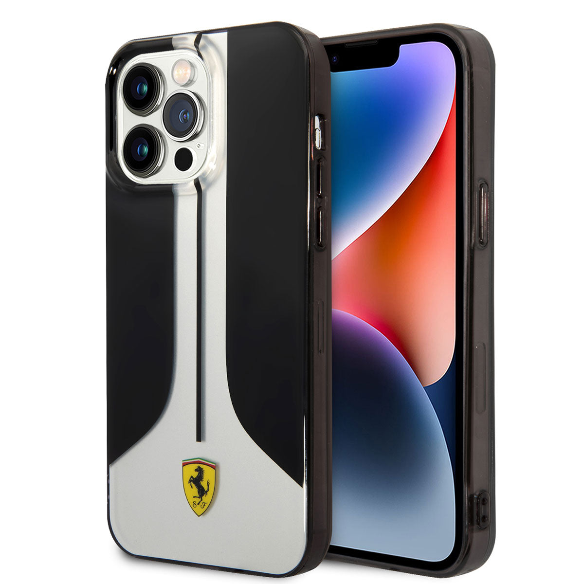 Apple iPhone 14 Pro Max Kılıf Ferrari Orjinal Lisanslı 296 Çizgili Dizayn Kapak Kırmızı