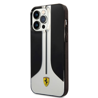 Apple iPhone 14 Pro Max Kılıf Ferrari Orjinal Lisanslı 296 Çizgili Dizayn Kapak Kırmızı