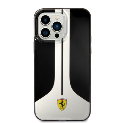 Apple iPhone 14 Pro Max Kılıf Ferrari Orjinal Lisanslı 296 Çizgili Dizayn Kapak Kırmızı
