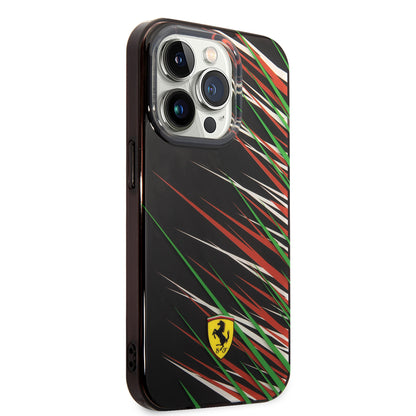iPhone 14 Pro Max Kılıf Ferrari Orjinal Lisanslı Baskı Logolu Çimen Desenli Kılıf