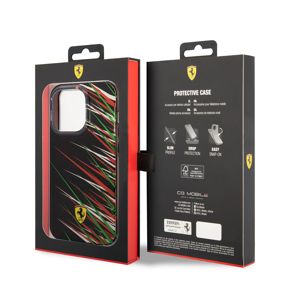 iPhone 14 Pro Max Kılıf Ferrari Orjinal Lisanslı Baskı Logolu Çimen Desenli Kılıf