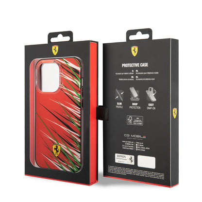 iPhone 14 Pro Max Kılıf Ferrari Orjinal Lisanslı Baskı Logolu Çimen Desenli Kılıf