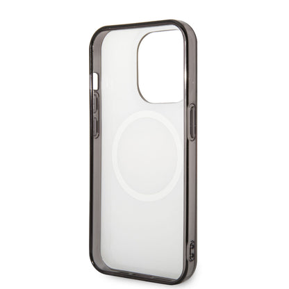 iPhone 14 Pro Max Kılıf Ferrari Orjinal Lisanslı M-safe Şarj Özellikli Yatay Çizgili Dizayn Kılıf