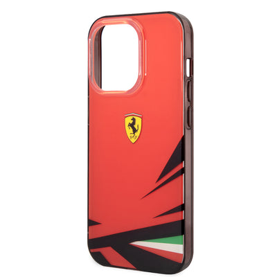 Apple iPhone 14 Pro Max Kılıf Ferrari Sarı İtalyan Bayrak Baskılı Dizayn Kapak Sarı