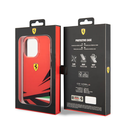 Apple iPhone 14 Pro Max Kılıf Ferrari Sarı İtalyan Bayrak Baskılı Dizayn Kapak Sarı
