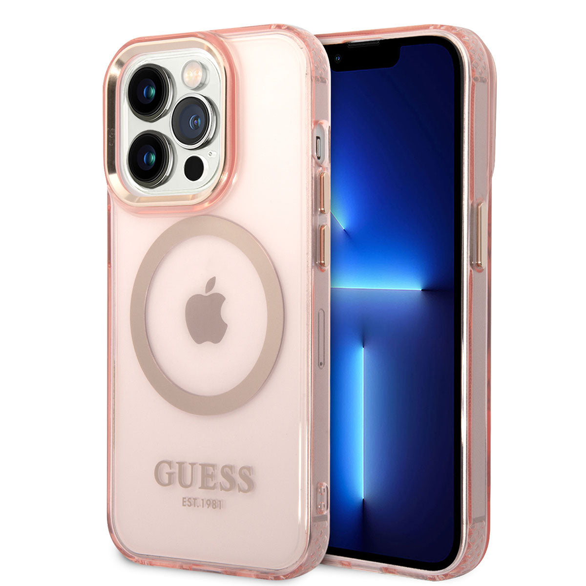 Apple iPhone 14 Pro Max Kılıf GUESS Magsafe Şarj Özellikli Airbagli Dizayn Kapak Yeşil