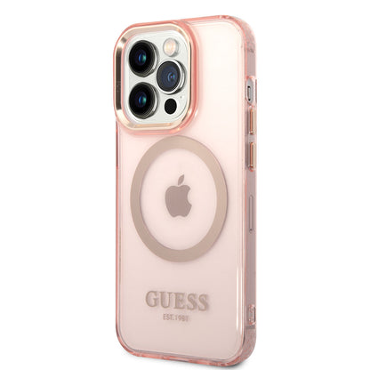 iPhone 14 Pro Max Kılıf GUESS M-safe Şarj Özellikli Airbagli Dizayn Kılıf