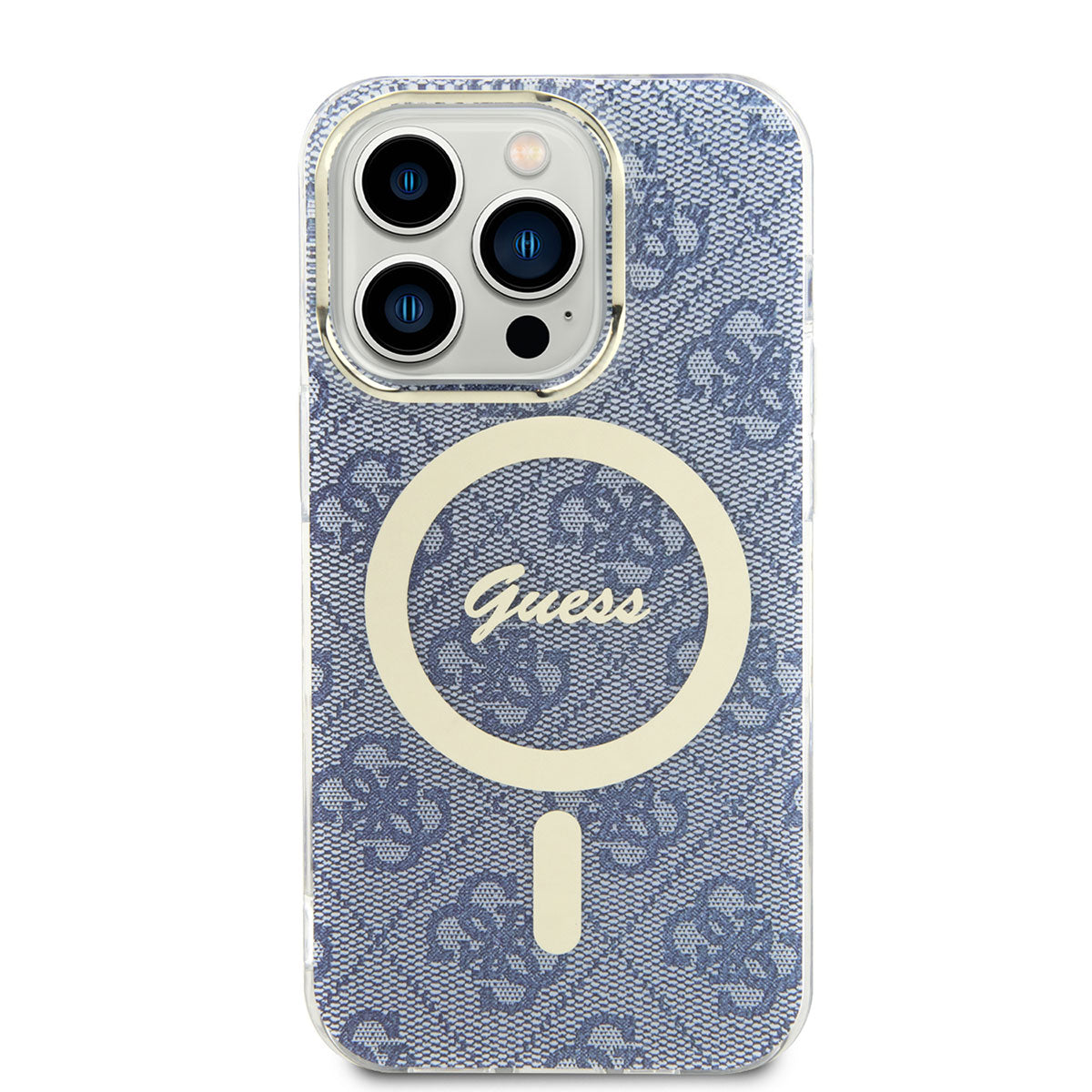 Apple iPhone 14 Pro Max Kılıf GUESS Magsafe Şarj Özellikli Kapak Mavi