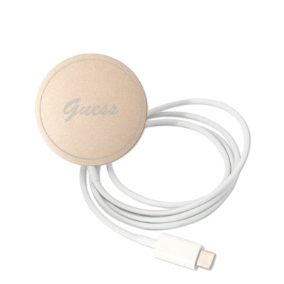 Apple iPhone 14 Pro Max Kılıf GUESS Magsafe Şarj Özellikli Yaprak Desenli Magsafe Şarj Kablolu Kapak Yeşil