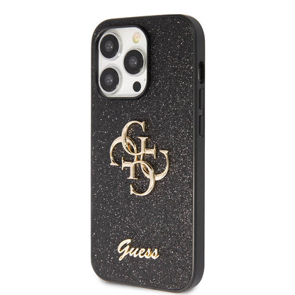 iPhone 14 Pro Max Kılıf Guess Orjinal Lisanslı 4G Büyük Metal Logolu Glitter Kılıf
