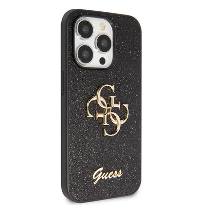 iPhone 14 Pro Max Kılıf Guess Orjinal Lisanslı 4G Büyük Metal Logolu Glitter Kılıf