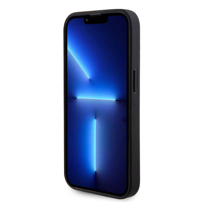 iPhone 14 Pro Max Kılıf Guess Orjinal Lisanslı Delikli Yazı ve 4G Glitter Büyük Metal Logolu Kılıf