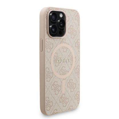 iPhone 14 Pro Max Kılıf Guess Orjinal Lisanslı M-safe Şarj Özellikli PU Deri Bilek Askı İpli Yazı Logolu Kılıf
