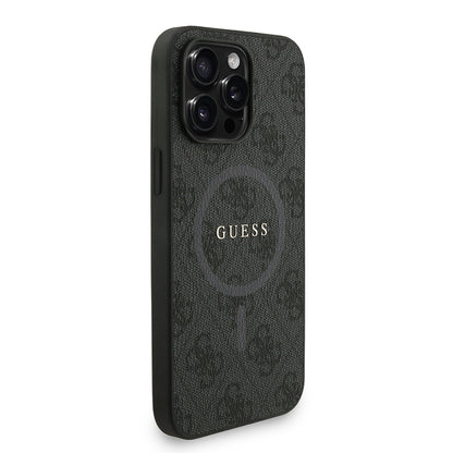 iPhone 14 Pro Max Kılıf Guess Orjinal Lisanslı M-safe Şarj Özellikli PU Deri Bilek Askı İpli Yazı Logolu Kılıf