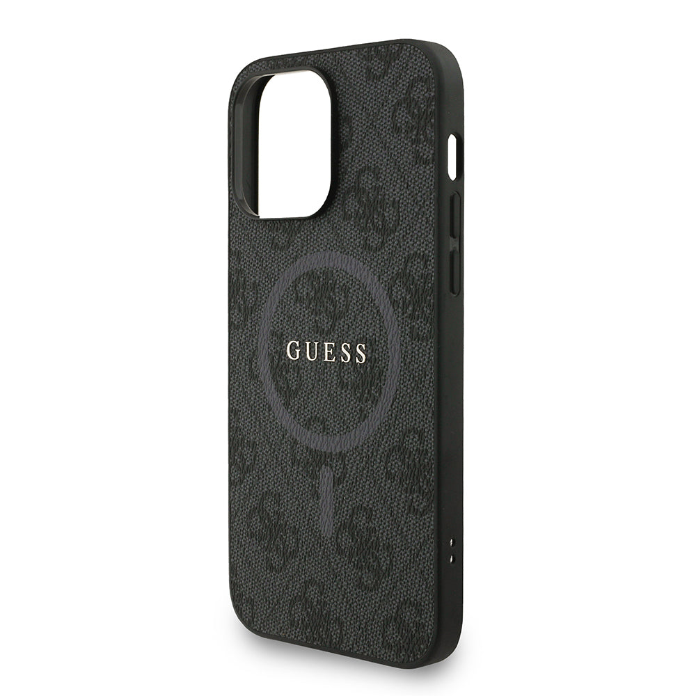 iPhone 14 Pro Max Kılıf Guess Orjinal Lisanslı M-safe Şarj Özellikli PU Deri Bilek Askı İpli Yazı Logolu Kılıf