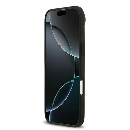 iPhone 17 Air Kılıf Guess Orjinal Lisanslı M-safe Şarj Özellikli Taneli Çiçek Tasarımlı Metal Yazı Logolu Kılıf